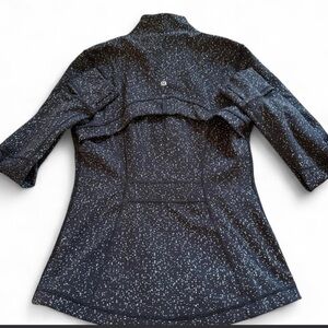 Black Speckled Active Jacket with Subtle Logo